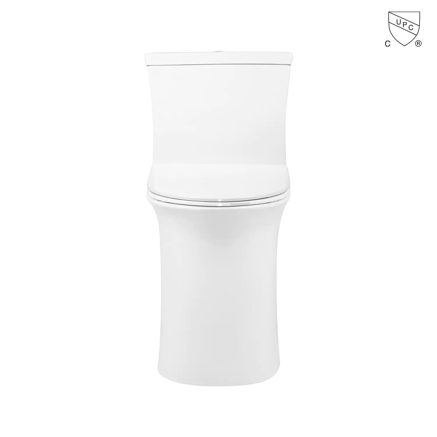 cupc skirted elongated 1-piece toilet, bathroom floor-standing ceramic one-piece tall elongated toilet with CUPC certification